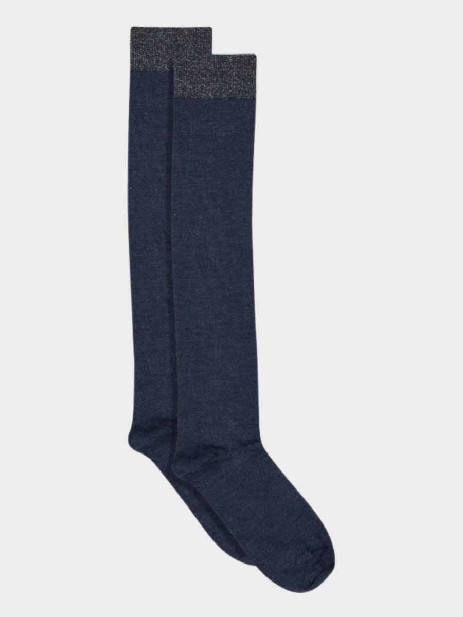 MP Denmark - Wool/Silk Knee Socks - Deep Navy