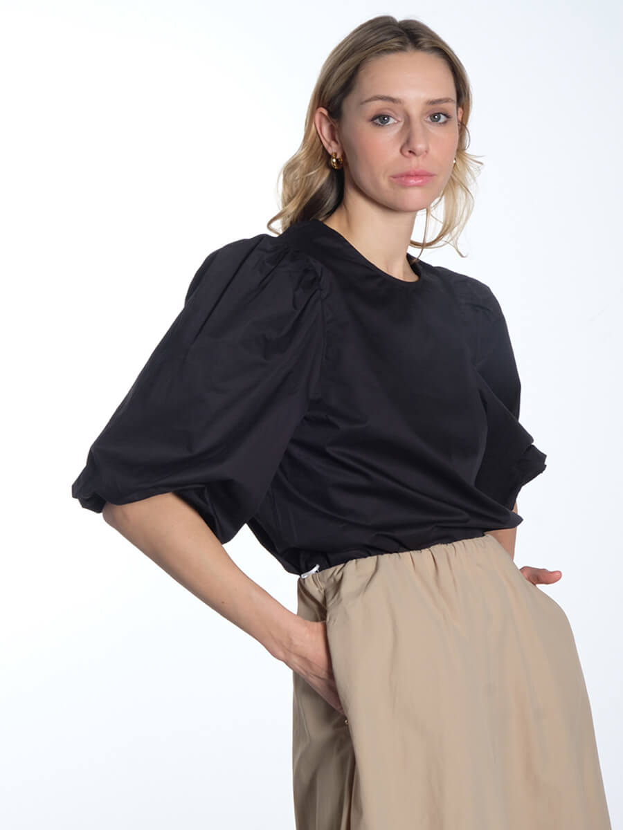 Minus MSJoa Short Sleeve Blouse - Black 