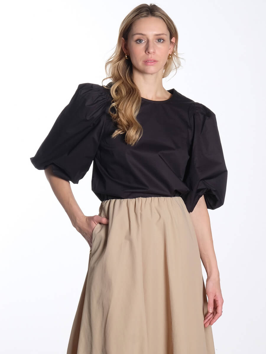 Minus MSJoa Short Sleeve Blouse - Black 