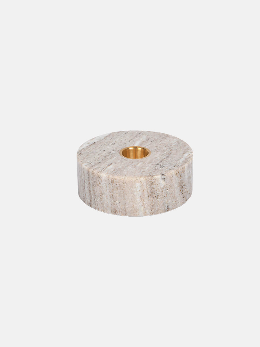 UYUNI LIGHTING
Marble Round Candleholder - Desert Beige