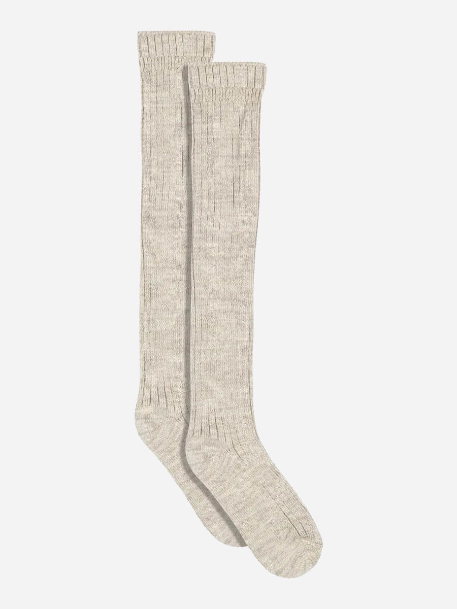 mp denmark Megan Knee Sock - Light Brown  Melange 