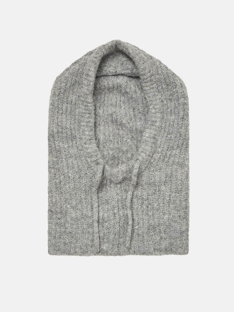 OBJECT Milu Knitted Balaclava - Light Grey Melange