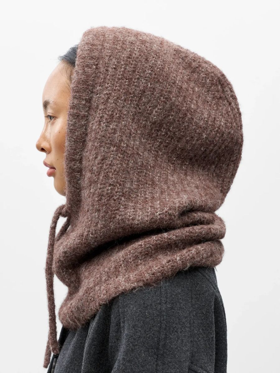 Milu Knitted Balaclava - Chicory Coffee Melange