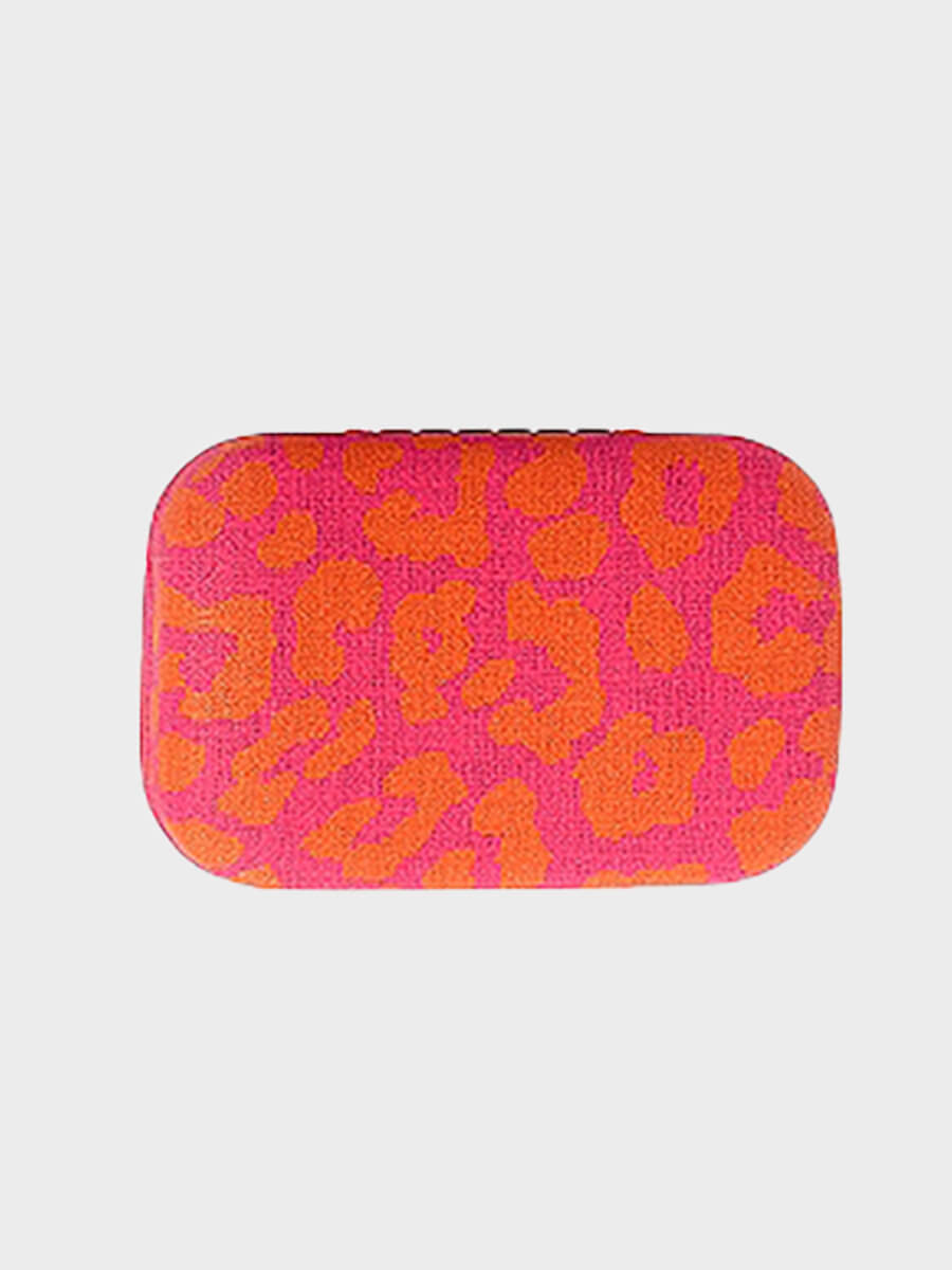 Artebene Mini Box With Mirror - Pink Leopard Print