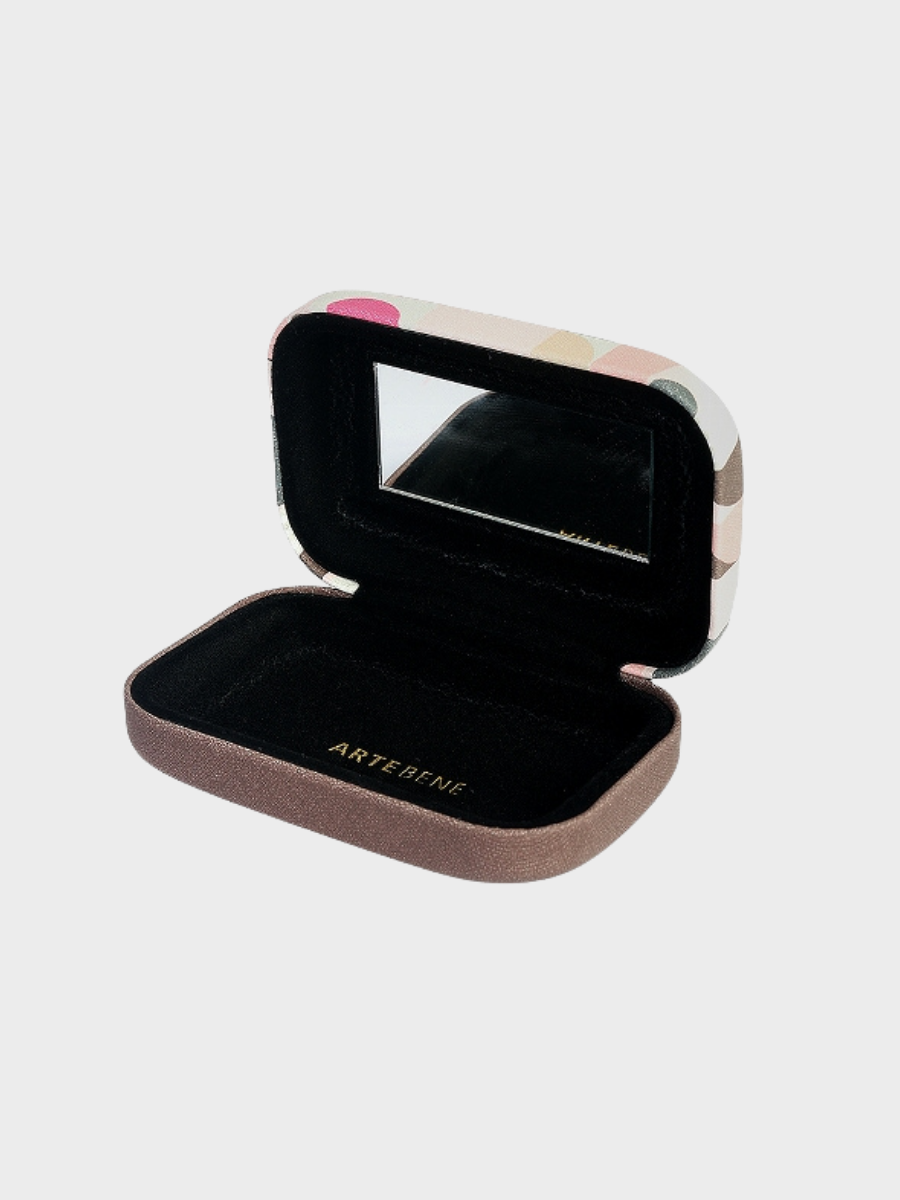ARTEBENE Mini Box With Mirror - Houndstooth Print