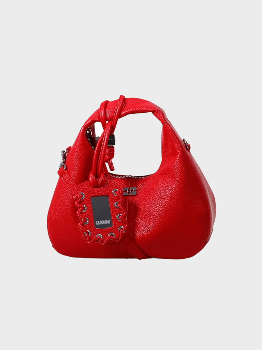Ganni Mini Hobo Bag - Goji Berry