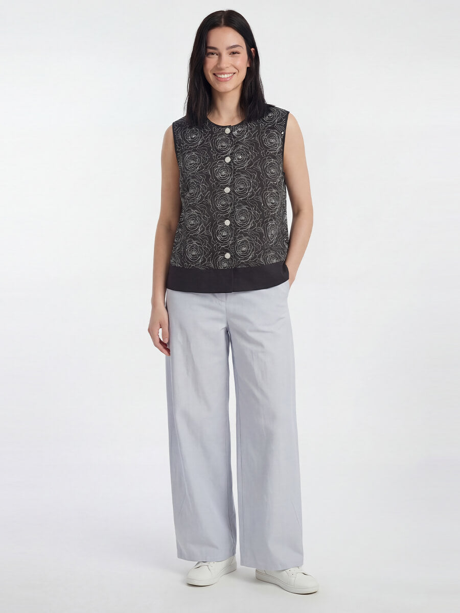 Skull Mollie Top - Black