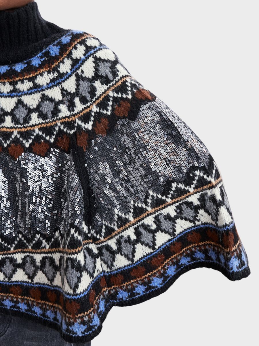 Munthe - Verst Poncho - Mix Black