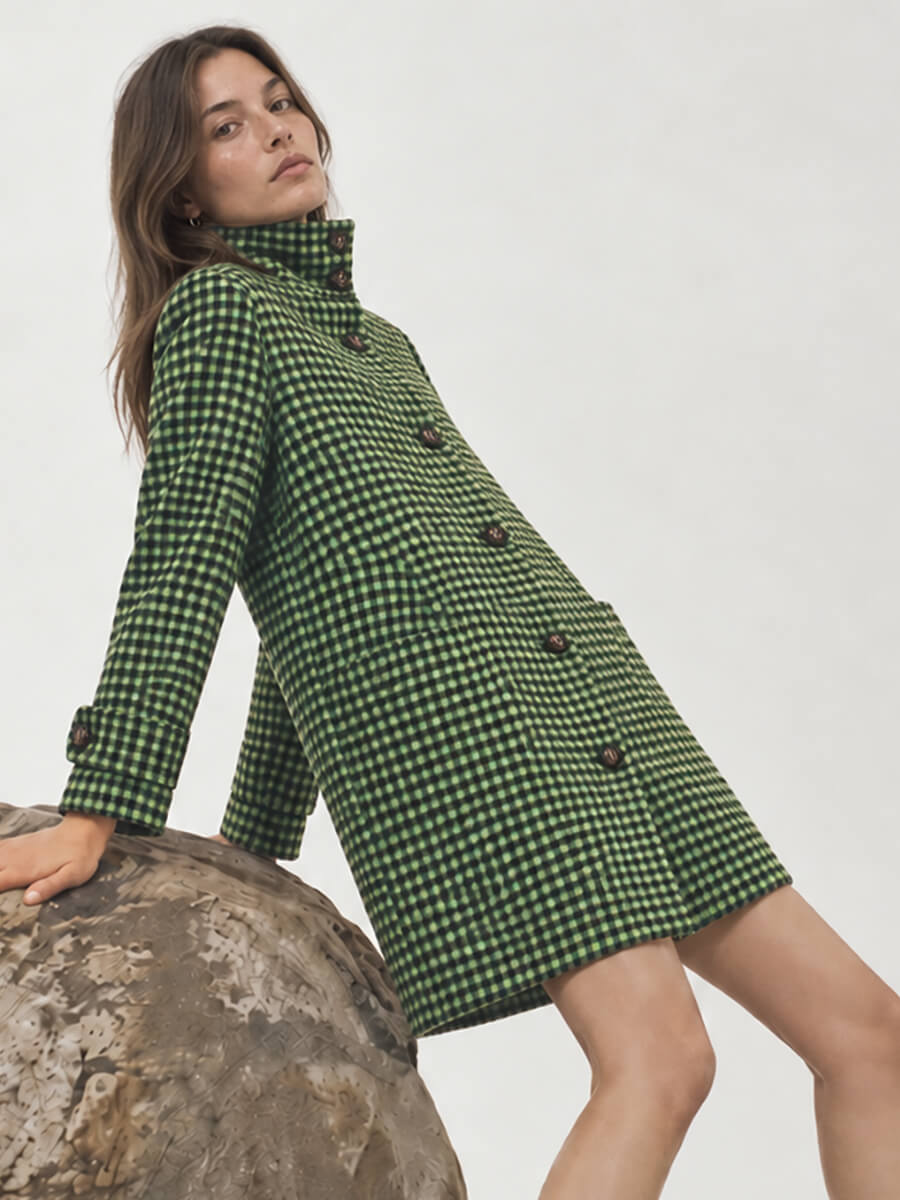 NUMPH
Nuliba Check Coat - Jasmine Green