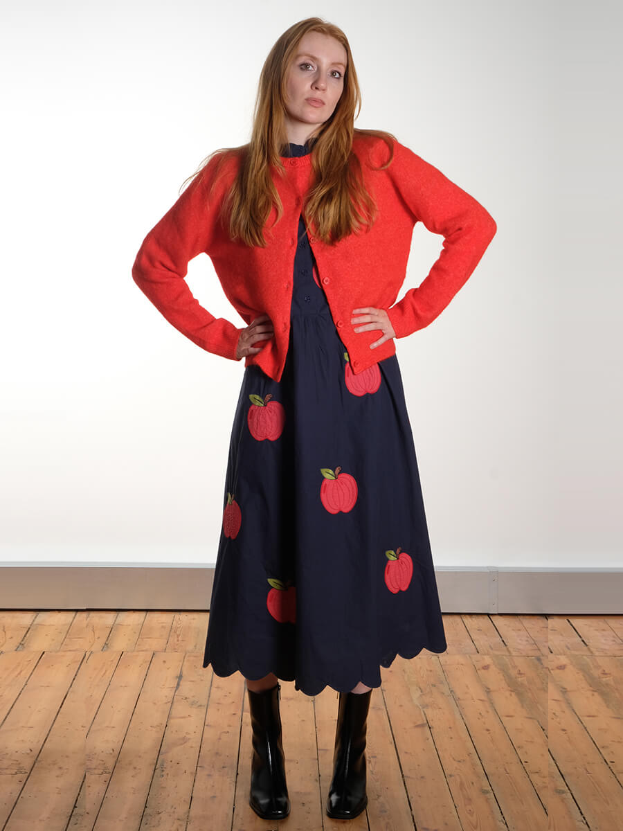 Nor Short Cardigan - Flame Scarlet
