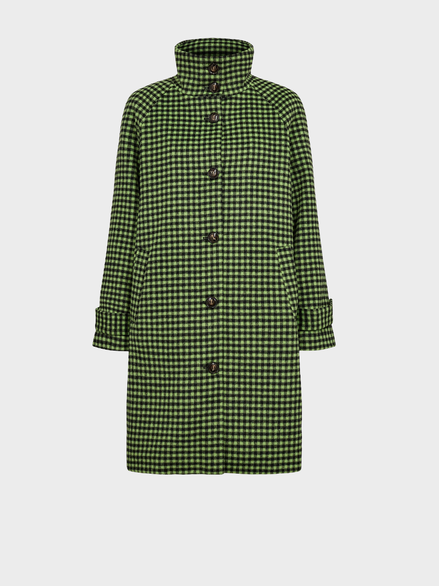 Nümph - Nuliba Check Coat - Jasmine Green