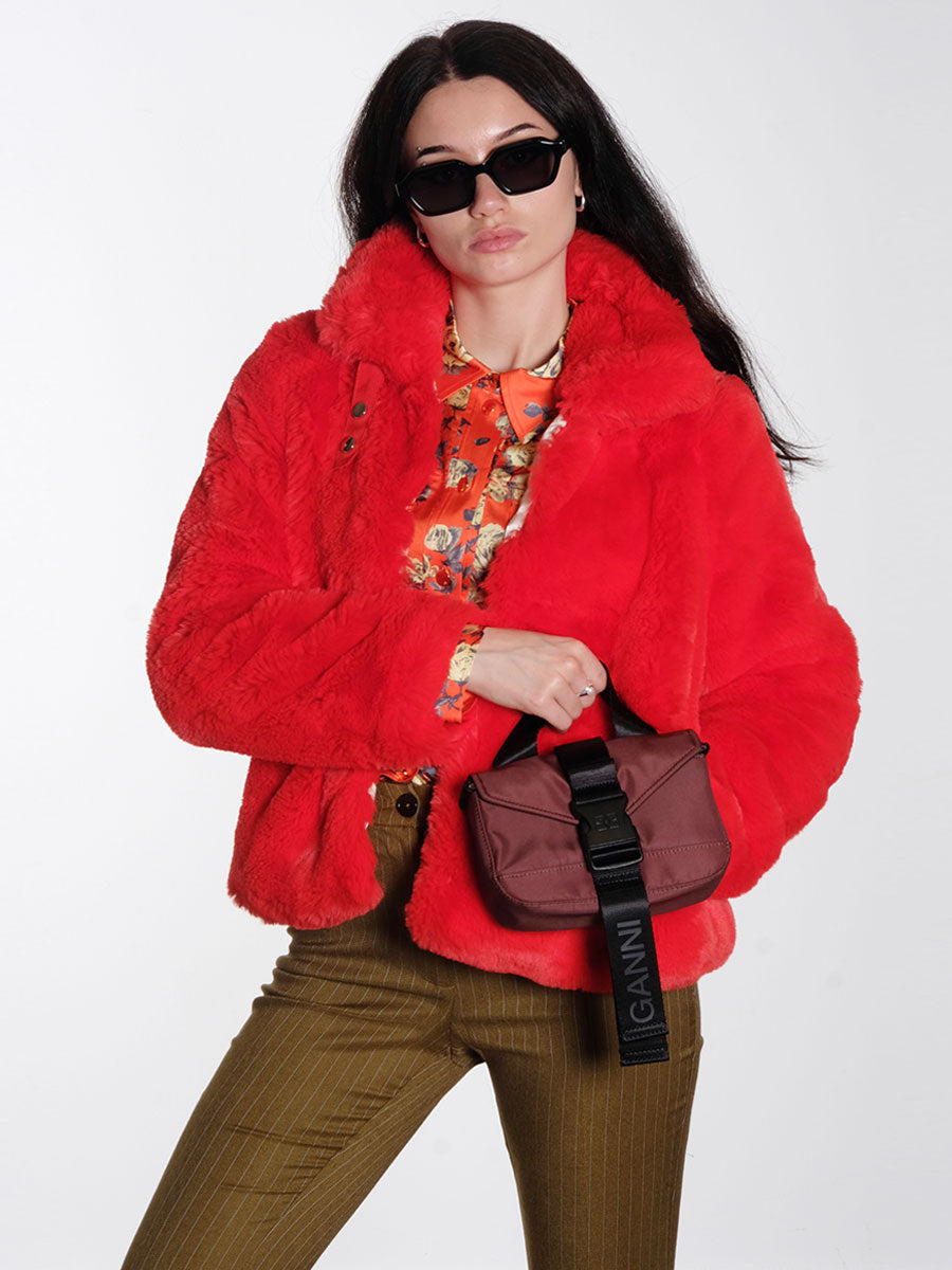 Numph - Nuwinda Coat - High Risk Red