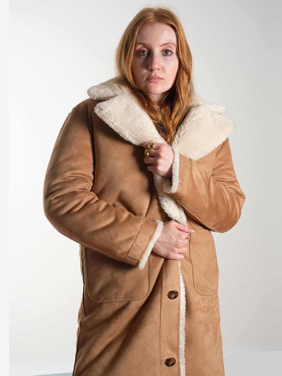 Numph Nuelliot Reversible Coat - Cognac