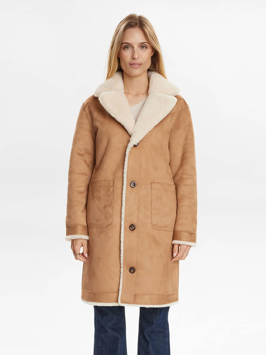 Numph - Nuelliot Reversible Coat - Cognac