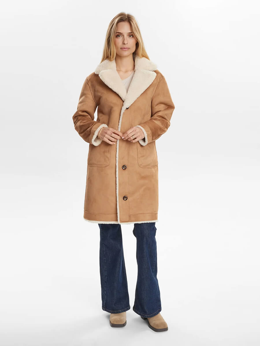 Numph - Nuelliot Reversible Coat - Cognac