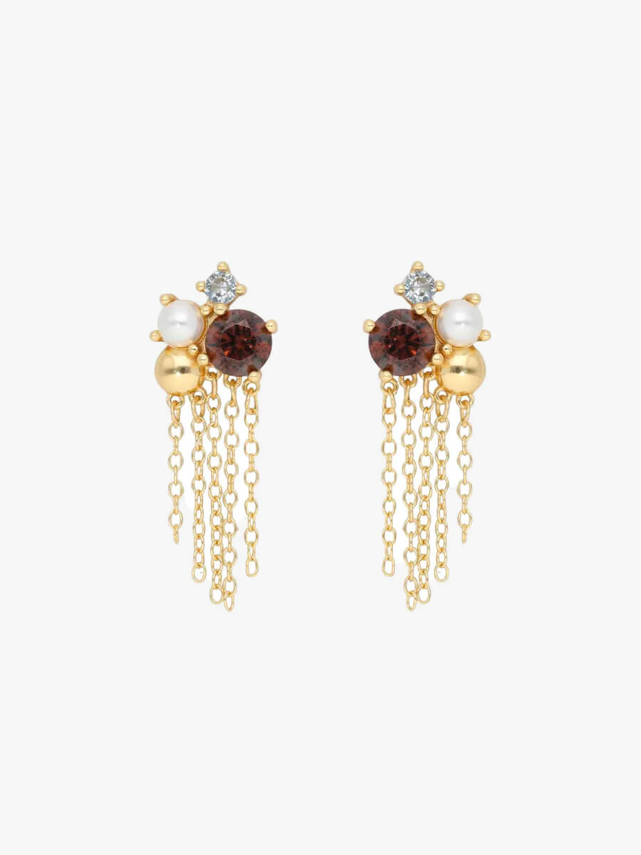 Nuni - Maddie Earrings - Brown