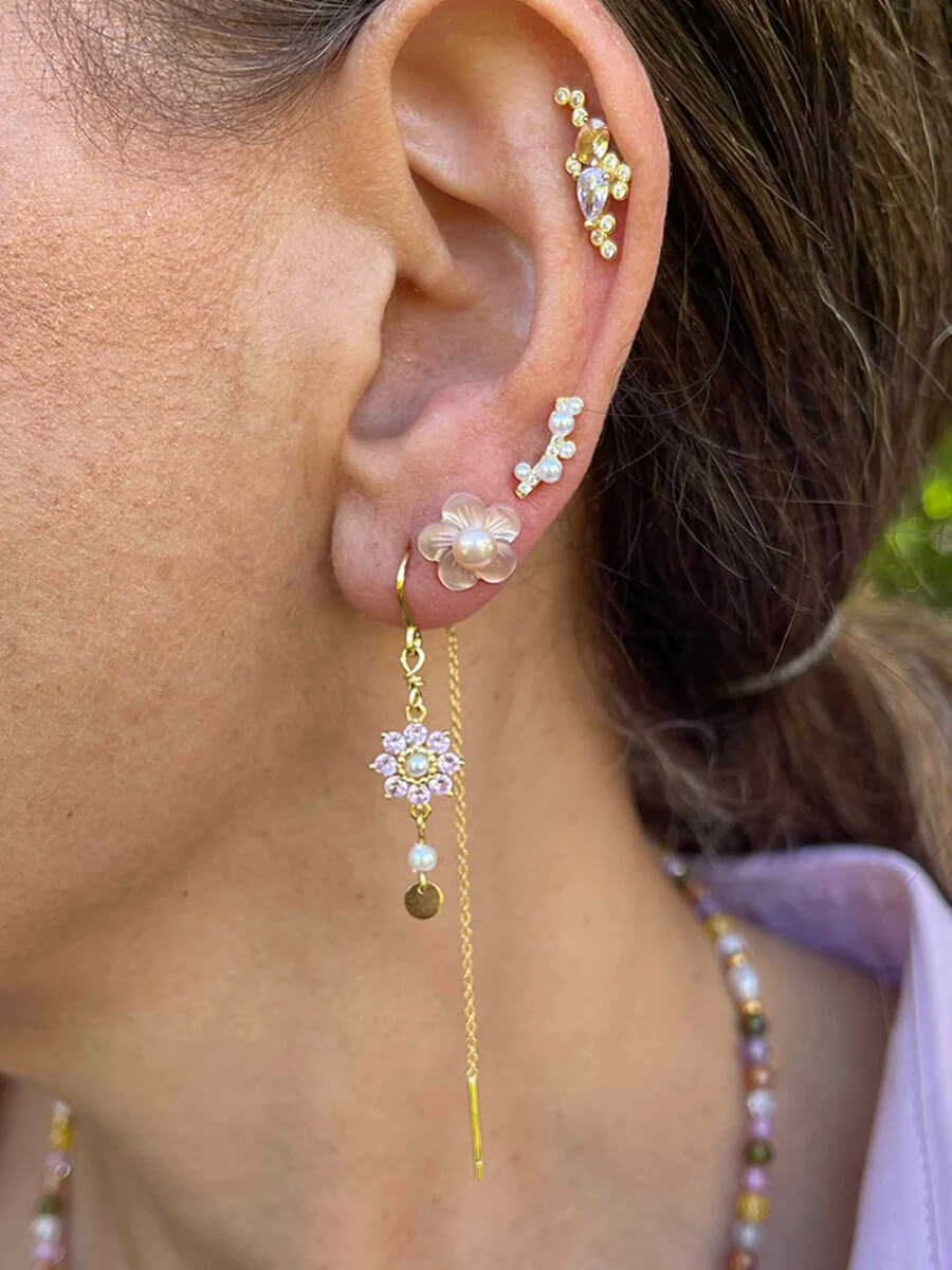 Nuni - Philadelphia Earrings - Pearl