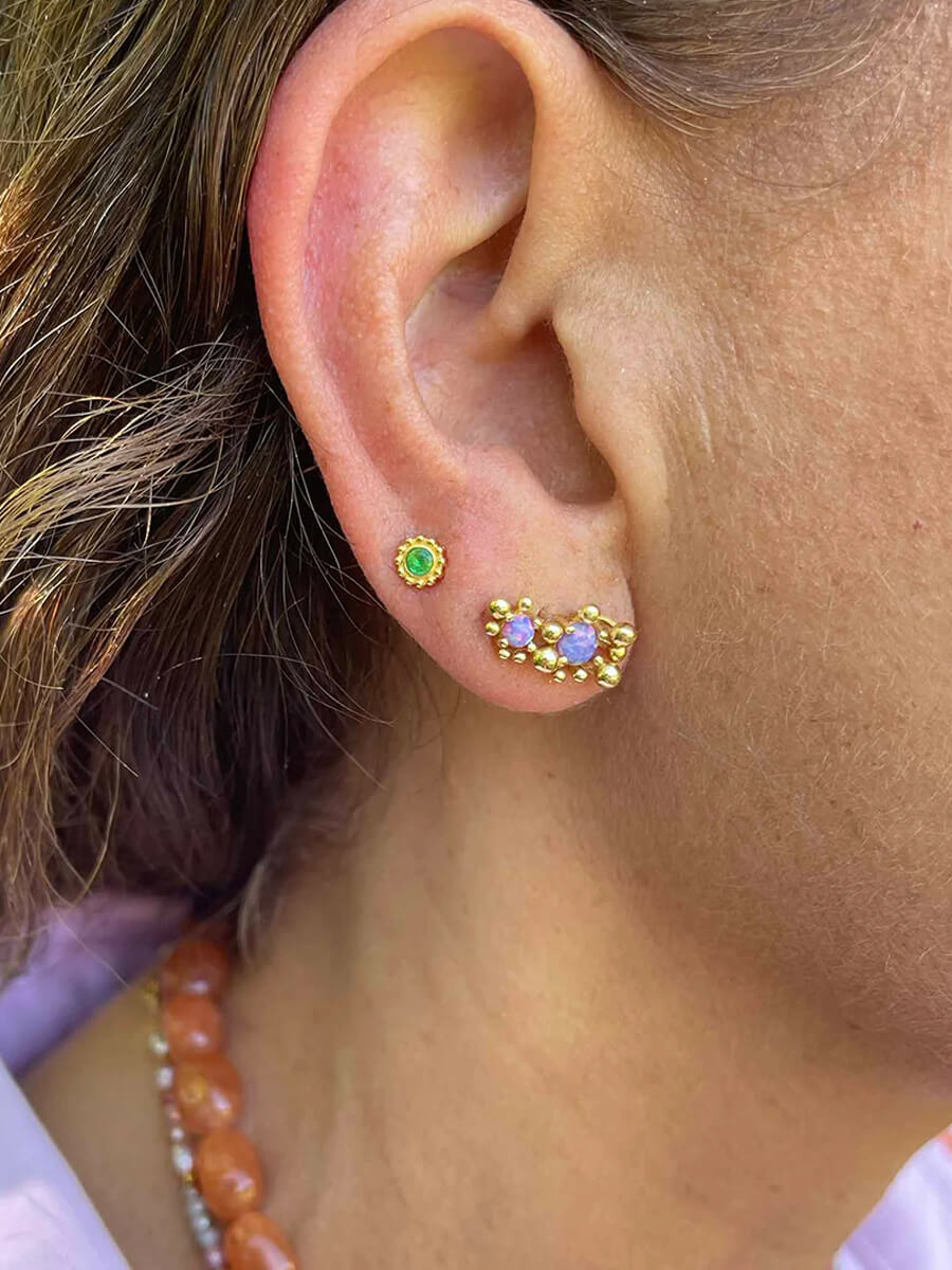 Nuni - Winnie Duo Earrings - Purple