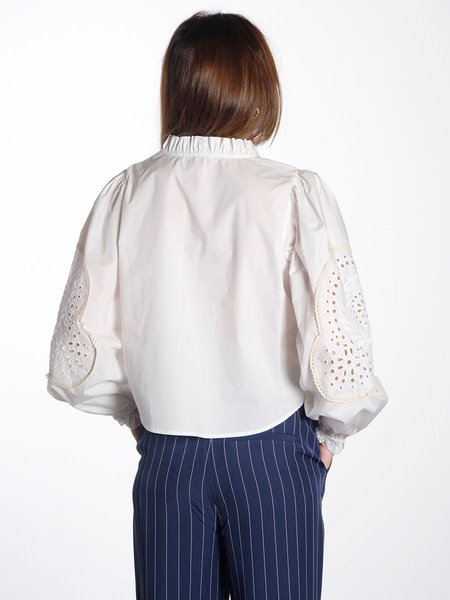 OBJECT
Embroidered Shirt - White Sand