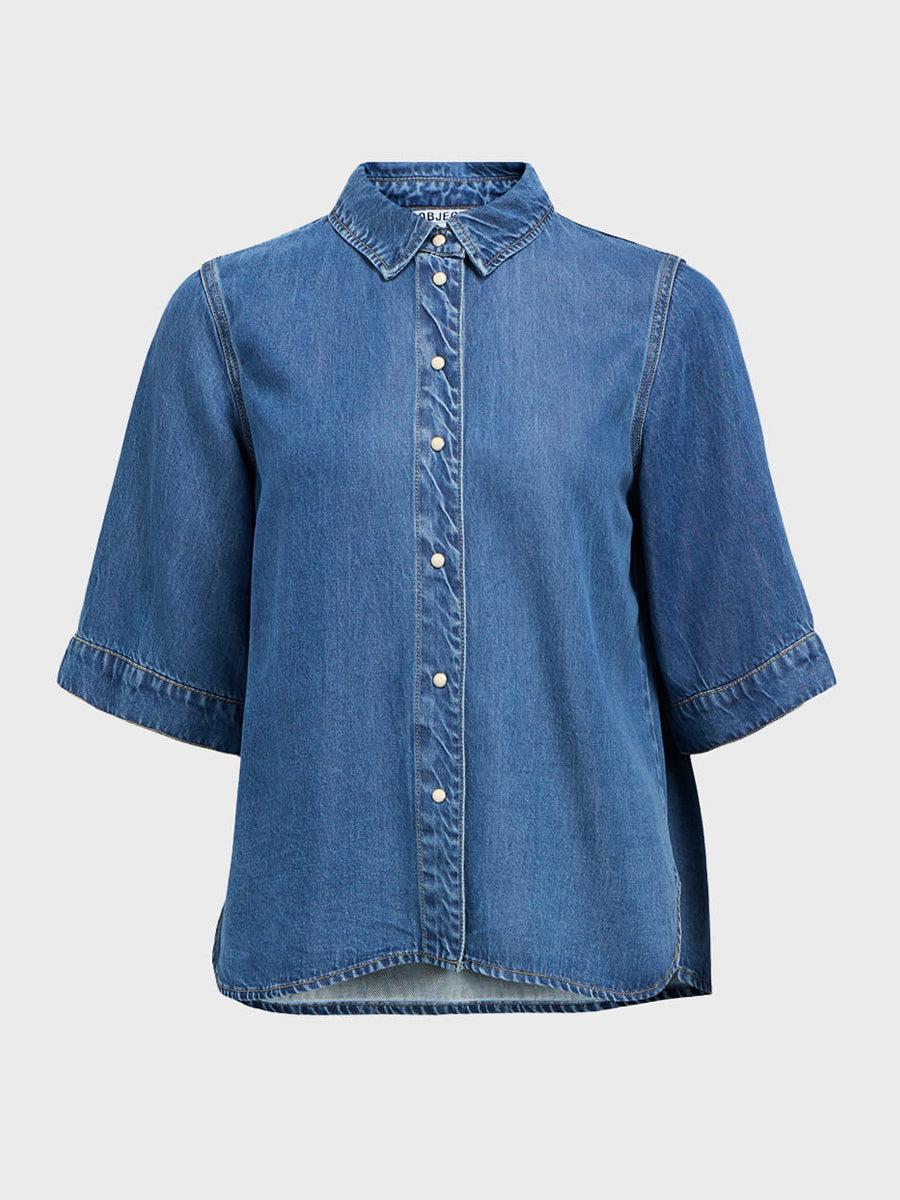 OBJECT Frame Short Sleeved Denim Shirt