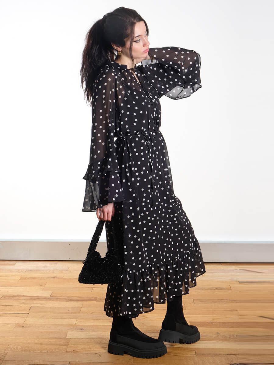 OBJECT
Gina Polka Dot Maxi Dress