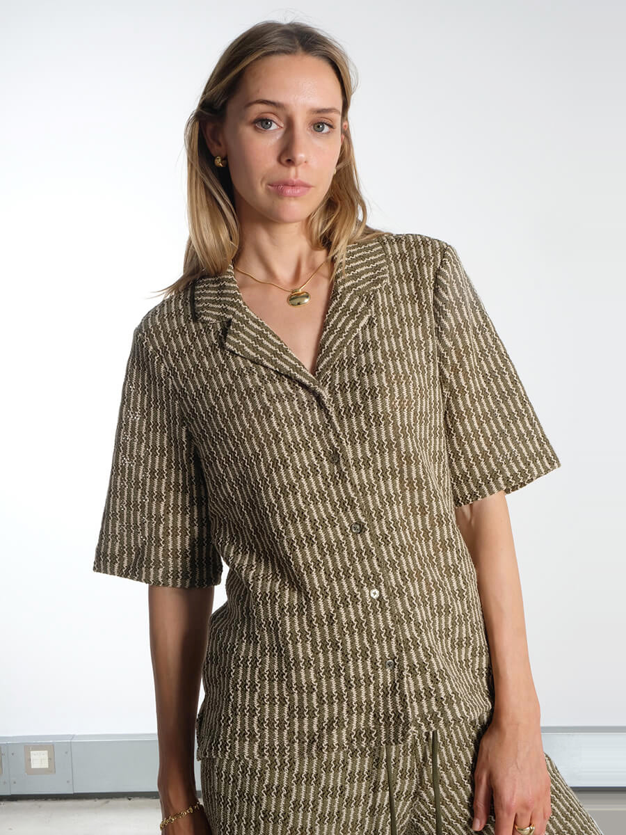 OBJECT Isja Knitted Shirt and Trousers