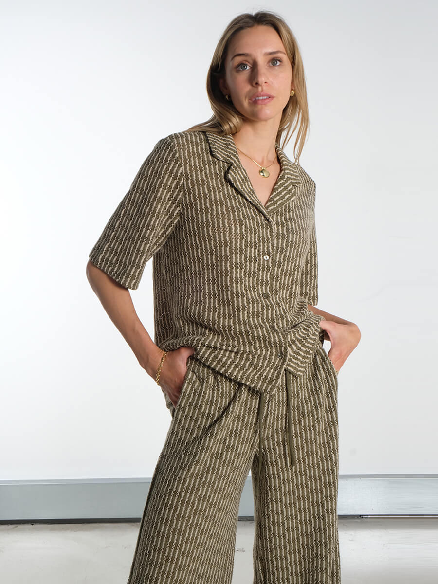 OBJECT Isja Knitted Shirt and Trousers