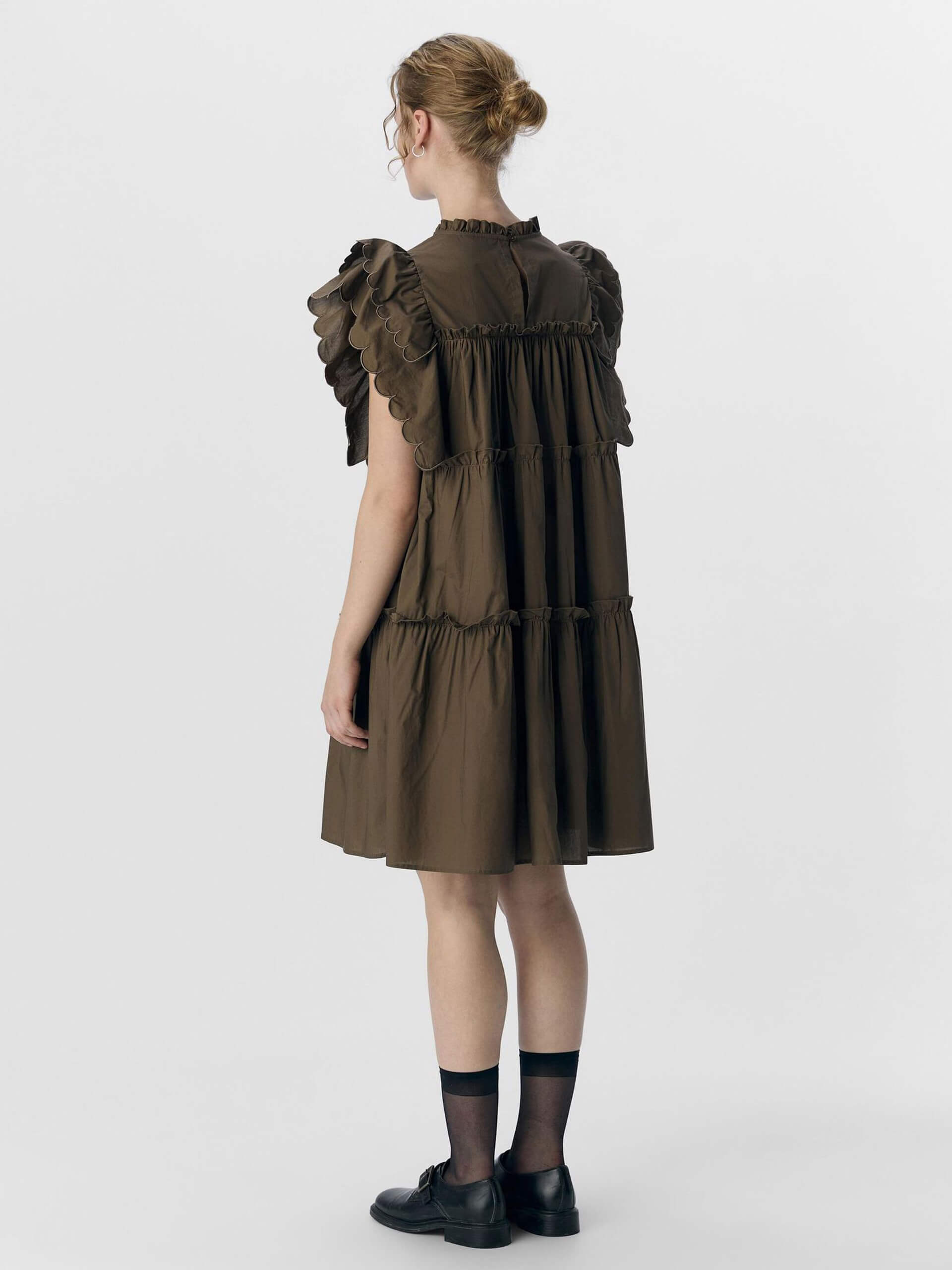 OBJECT  RUFFLED MINI DRESS