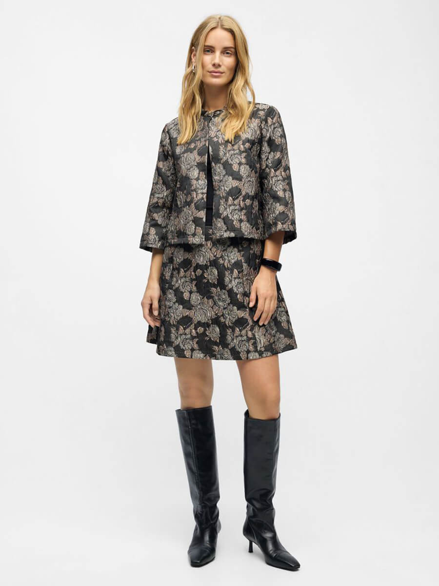 OBJECT Juna High Neck Floral Shirt