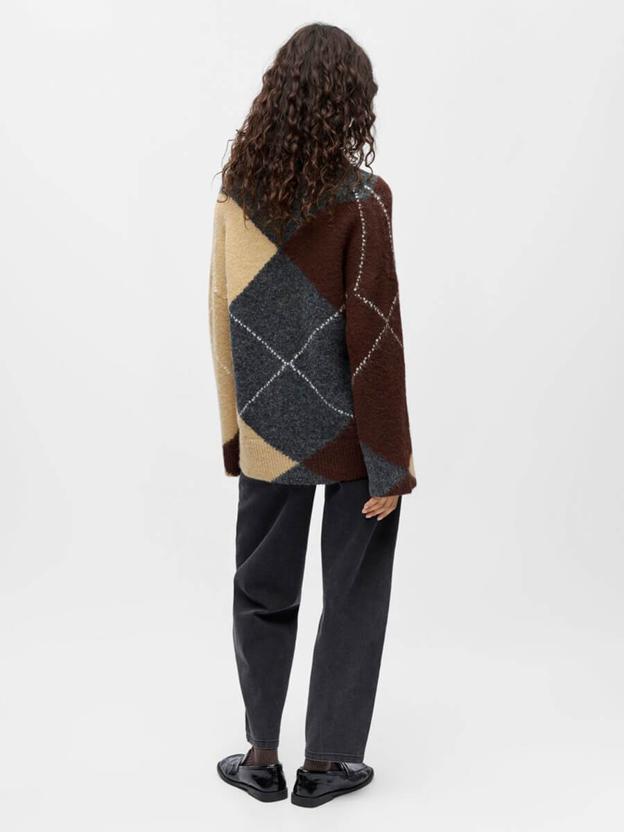 OBJECT Zena Argyle Knitted Jumper