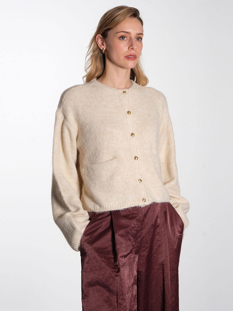 Object - Saggia Cardigan - White sand