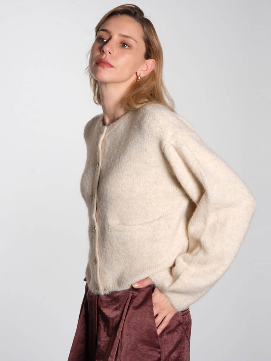 Object - Saggia Cardigan - White sand