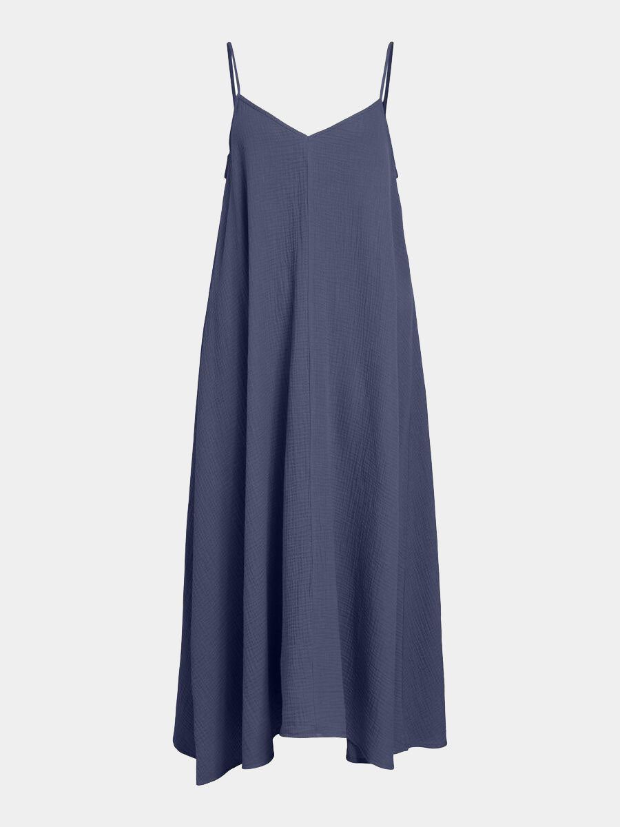 Object Carina Cotton Midi Dress - Blue Indigo