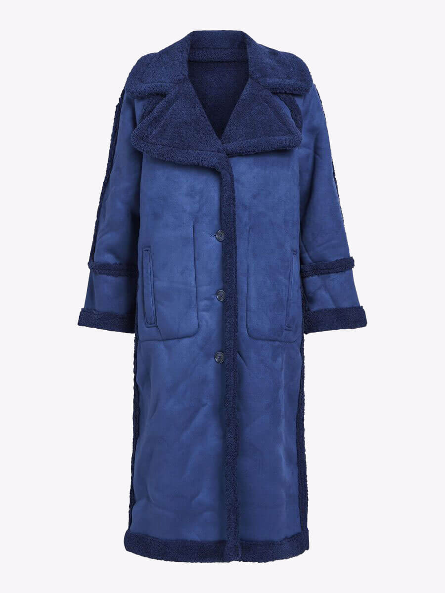 Object Khalesi Teddy-Lined Coat - Estate Blue