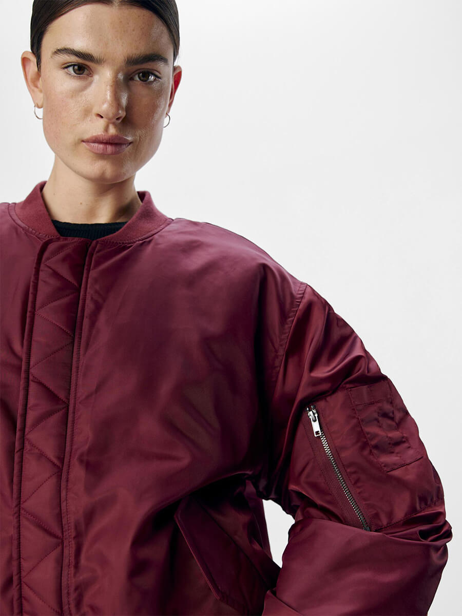 Object-Mary-Oversized-Bomber-Jacket - Cabernet