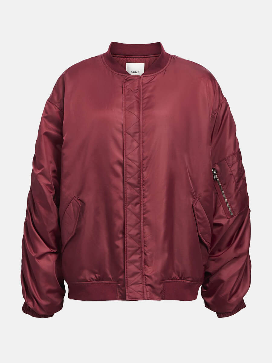 Object-Mary-Oversized-Bomber-Jacket - Cabernet