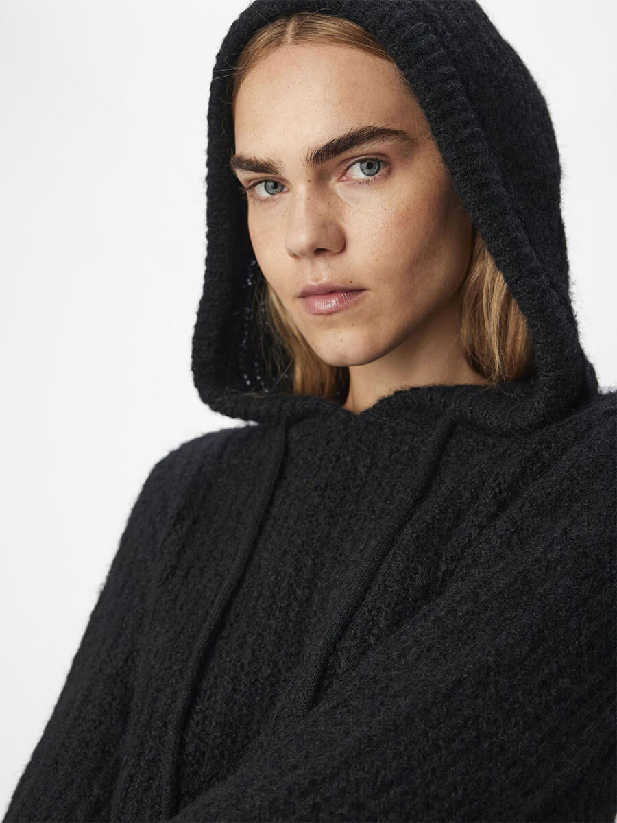 Object-Milu-Knitted-Hoodie-Black