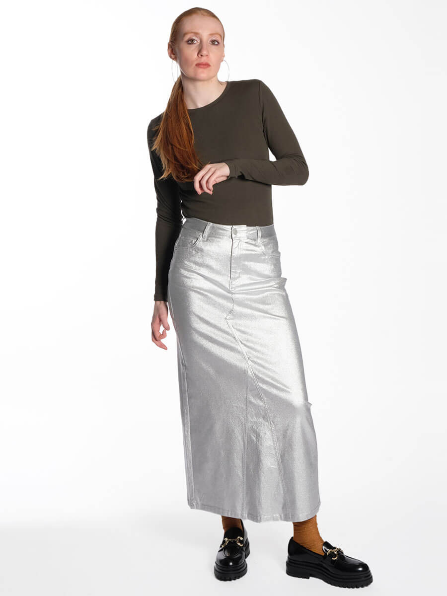 Object-Sunny-Coated-Denim-Skirt