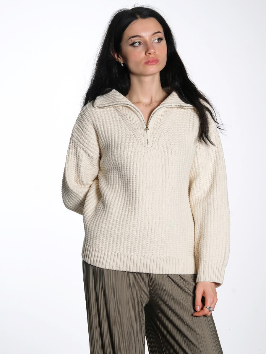 Object-Tina-Half-Zip-Knitted-Jumper