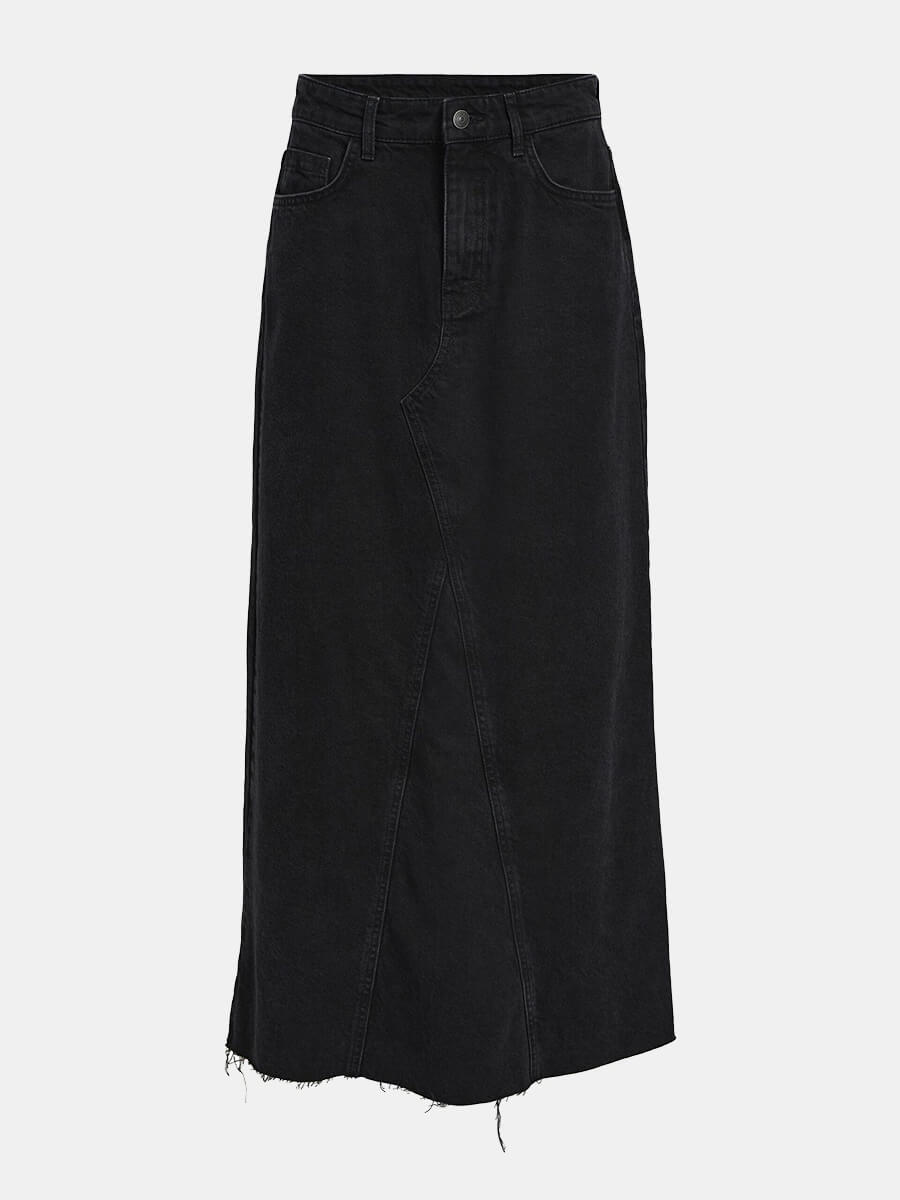 Object Harlow Denim Skirt - Black