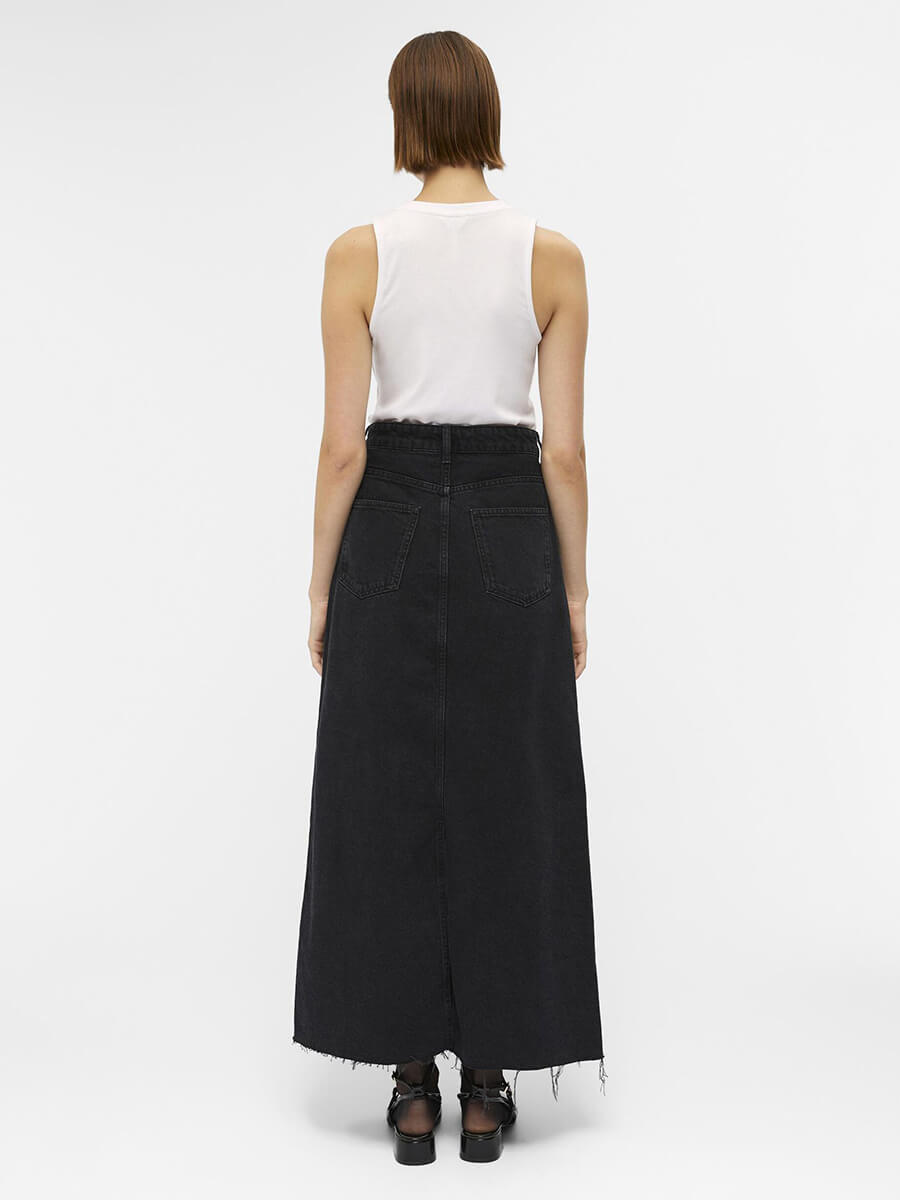 Object Harlow Denim Skirt - Black