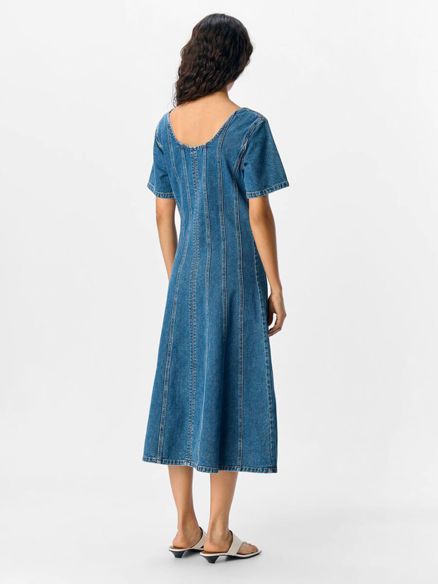 Object Loray Denim Midi Dress