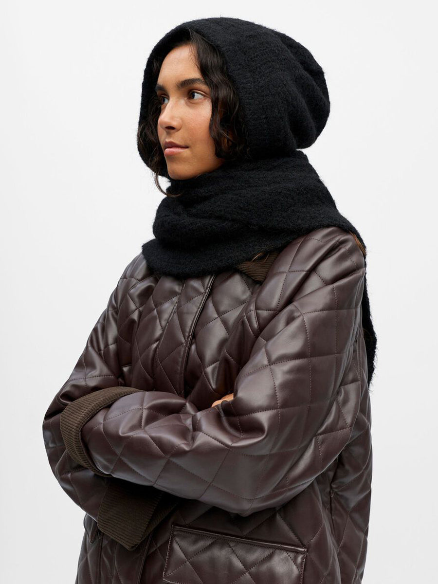 Object Milu Balaclava Knitted Scarf - black