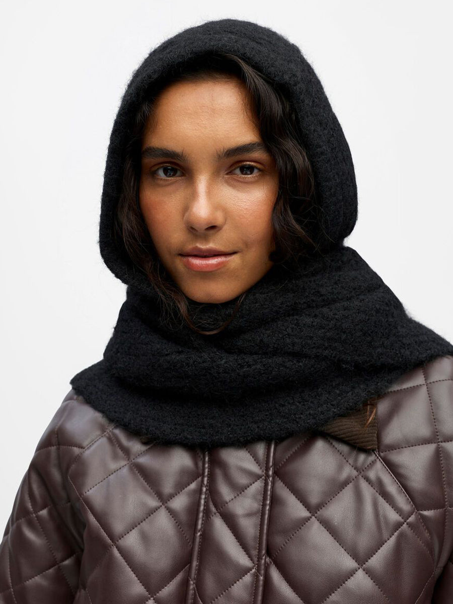 Object Milu Balaclava Knitted Scarf - black