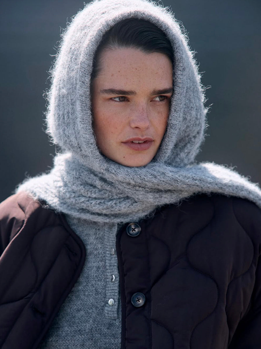 Object Milu Scarf Balaclava - Medium Grey Melange.