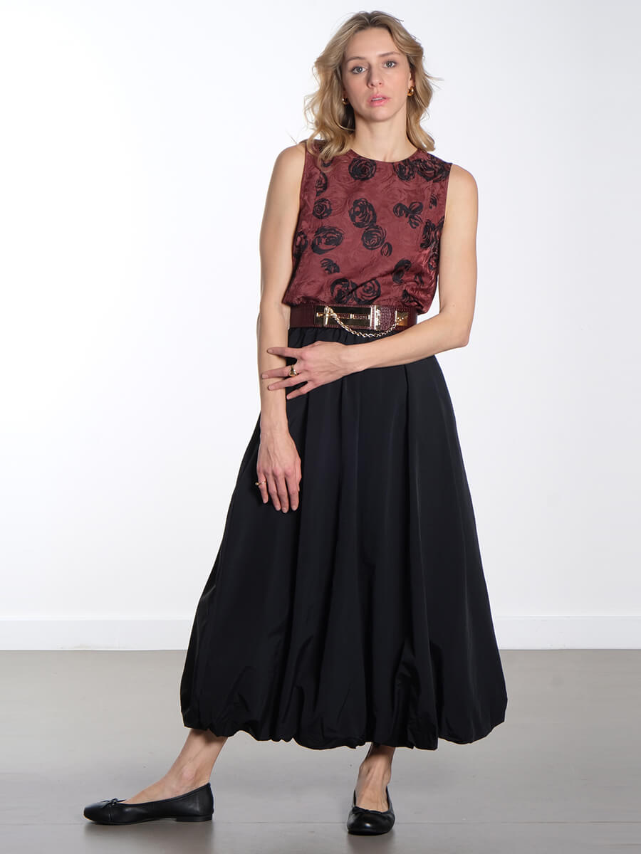 Object OBJAlda Balloon Skirt - Maxi - Black - Object 