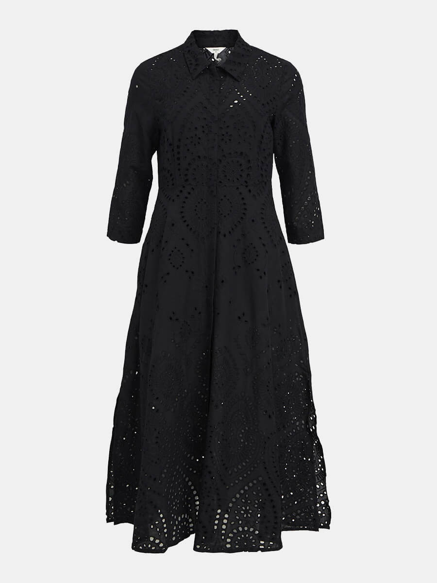 Object Tugi Broderie Anglaise Maxi Dress - Black