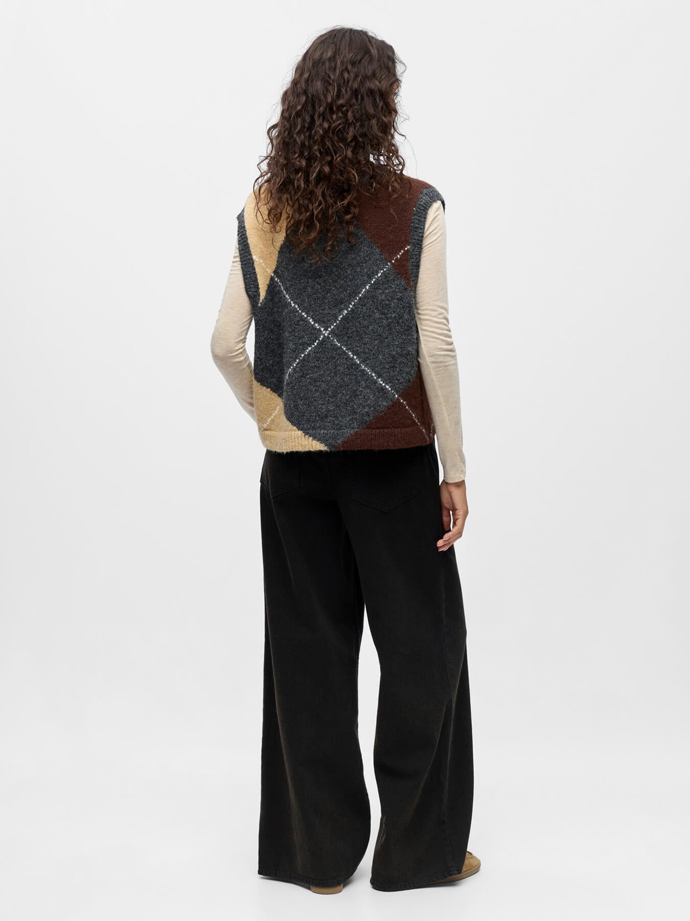 Object Zena Argyle Knitted Vest