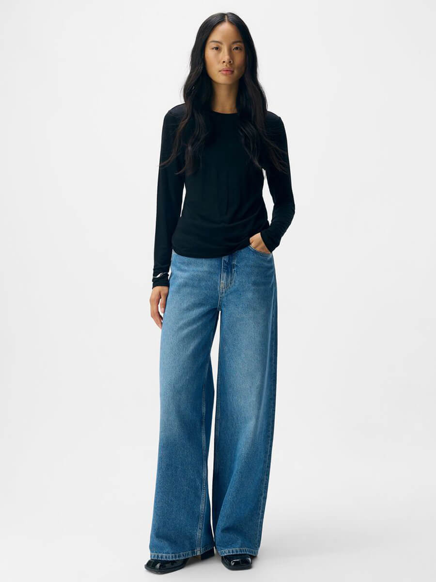 Object Zofia Sli Long Sleeve -  Black