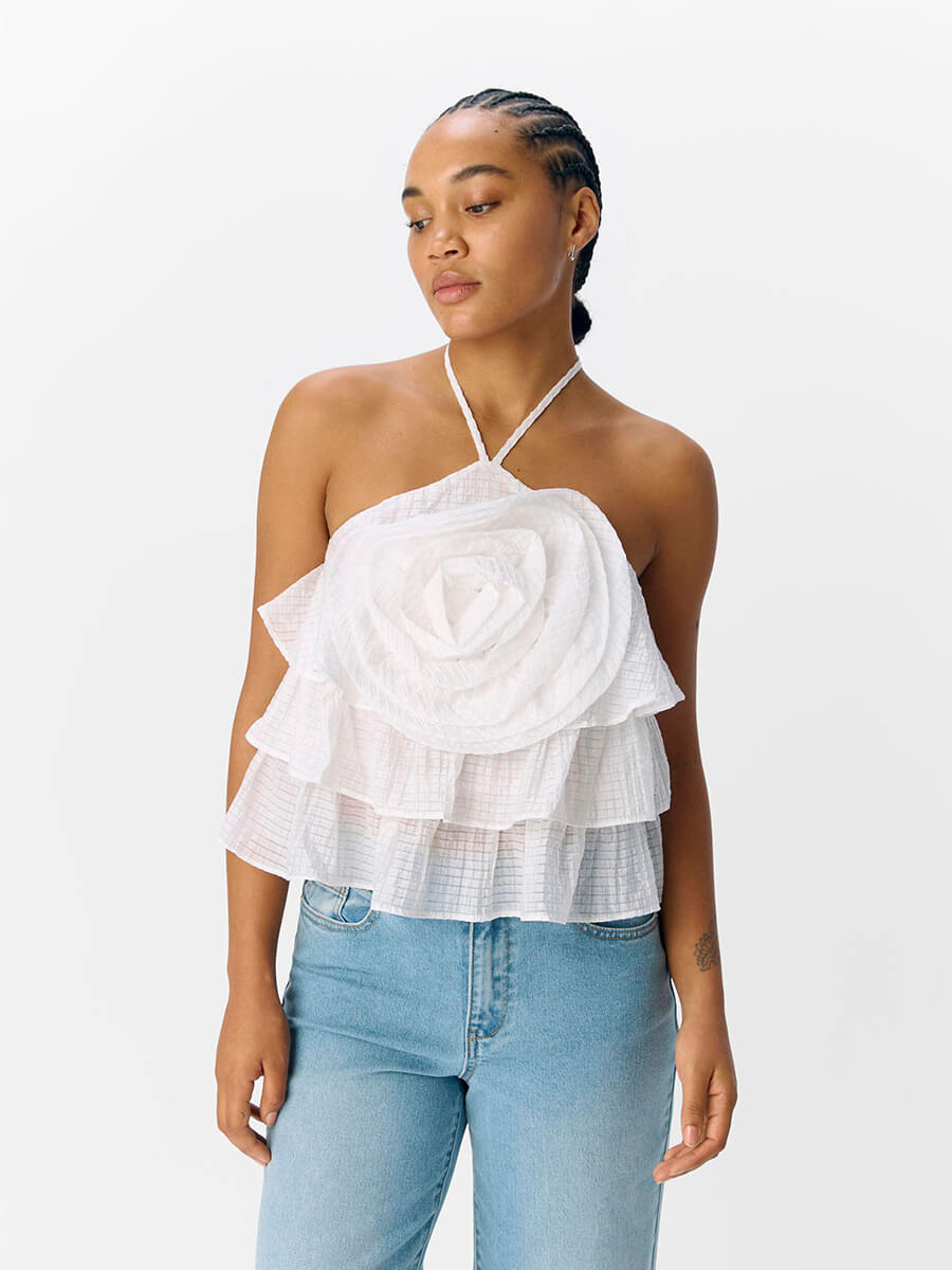 Object - Britney Halterneck Top - White
